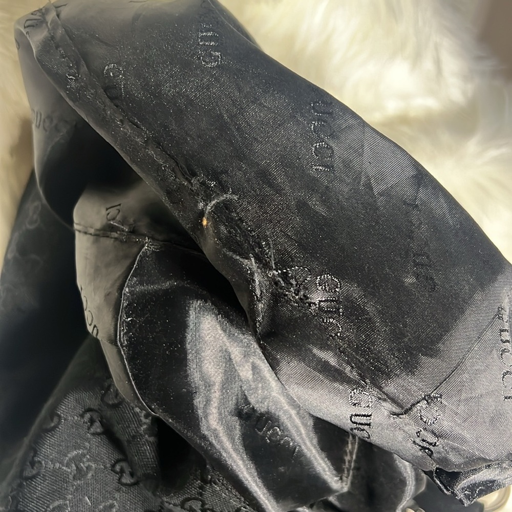 Gucci GG Canvas Horsebit Chain Black Bag $450 OBO. Missing Some Hardware - Picture 10 of 13
